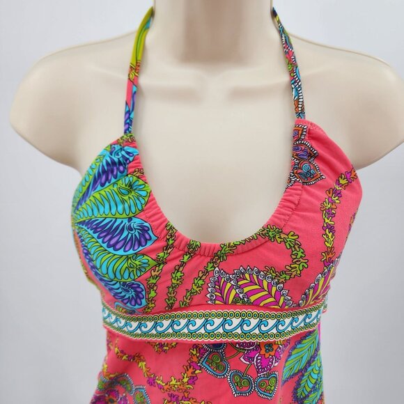 Trina Turk Womens Size 6 Halter Tankini Swim Top Multicolor Nylon/Spandex - Picture 8 of 8